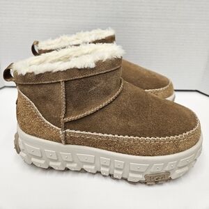UGG Brown Suede Fur-Lined Boots
